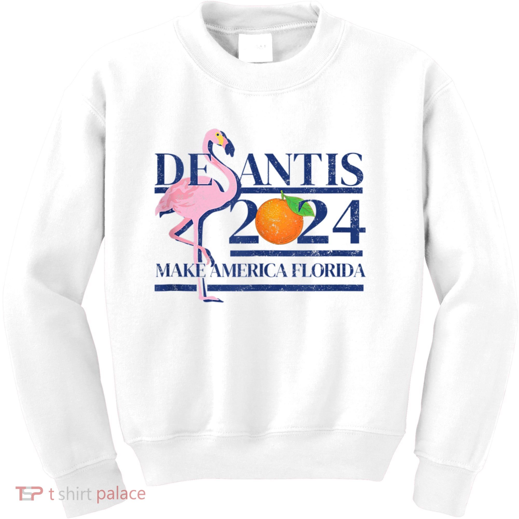 Desantis 2024 Make America Florida Flamingo Kids Sweatshirt