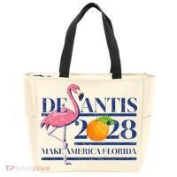 Desantis 2028 Make America Florida Ron Desantis 48 Flamingo Tote Bag thumb 0