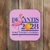Desantis 2028 Make America Florida Ron Desantis 48 Flamingo Coaster thumb 0
