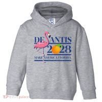 Desantis 2028 Make America Florida Ron Desantis 48 Flamingo Toddler Hoodie thumb 0