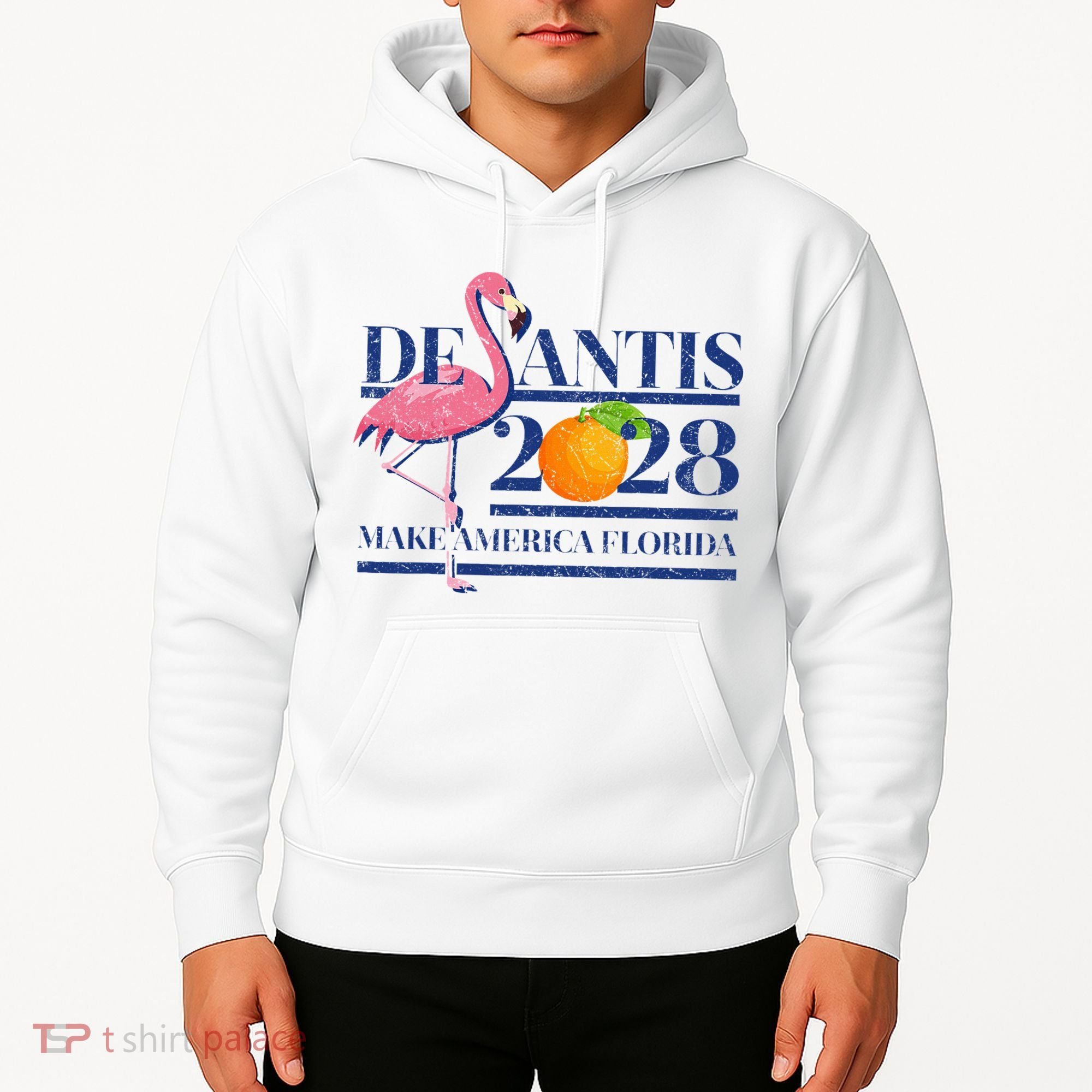 Desantis 2028 Make America Florida Ron Desantis 48 Flamingo Hoodie