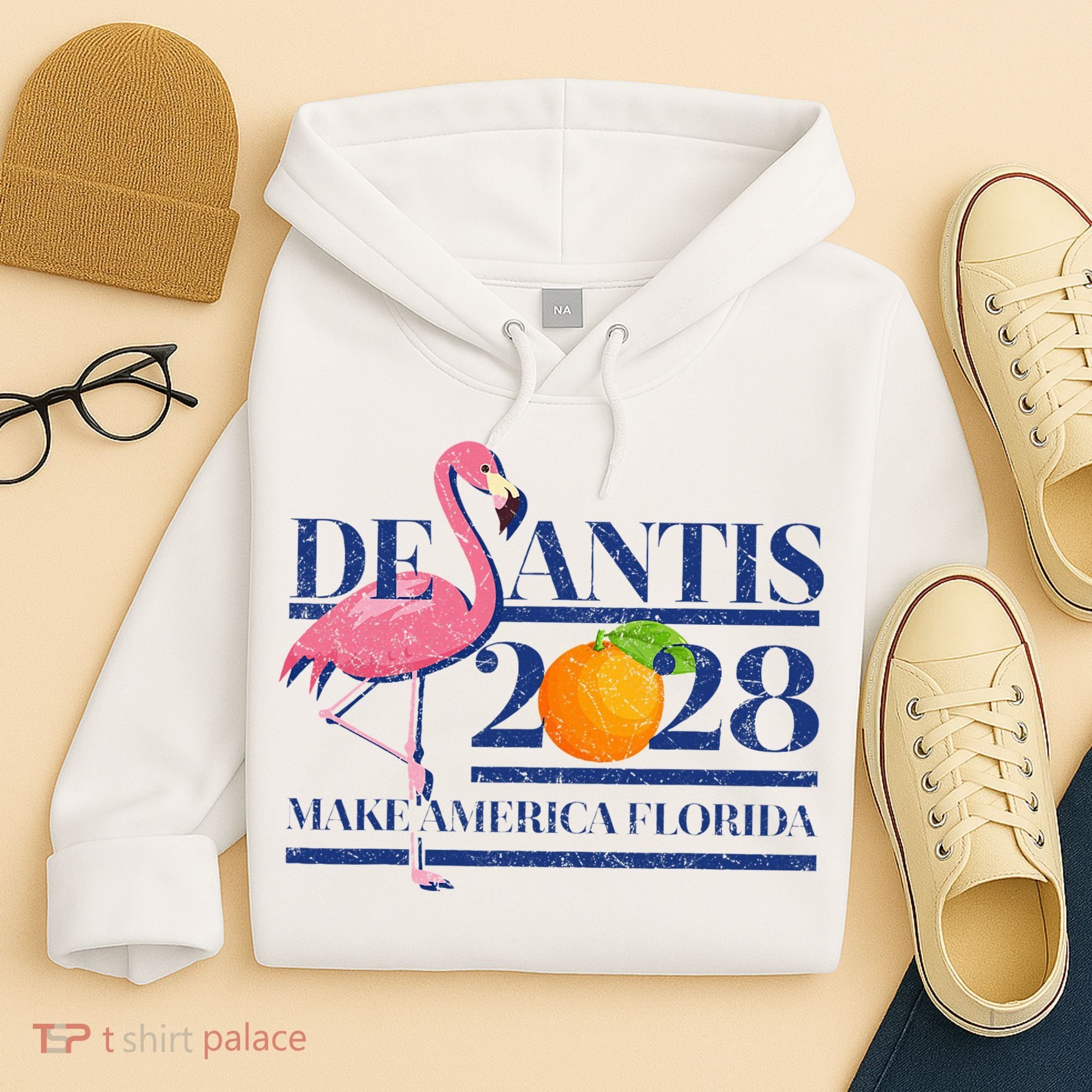 Desantis 2028 Make America Florida Ron Desantis 48 Flamingo Hoodie