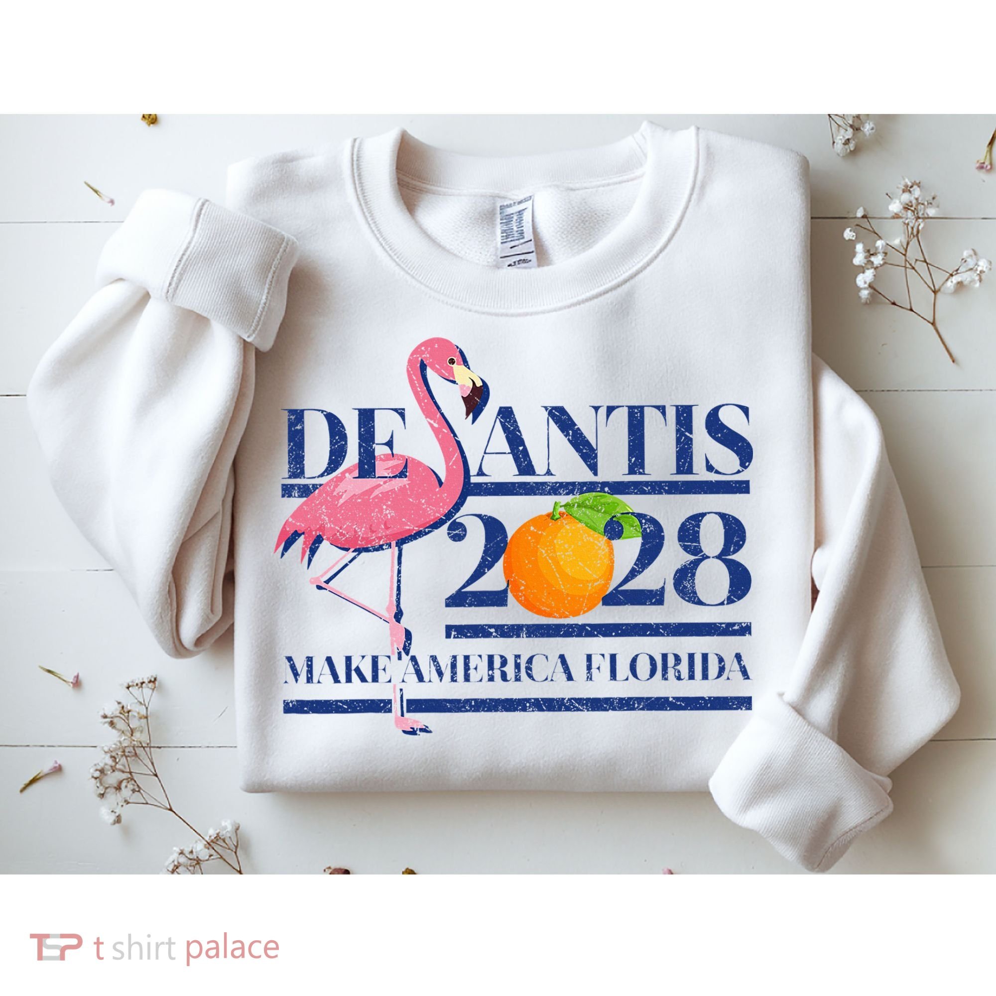 Desantis 2028 Make America Florida Ron Desantis 48 Flamingo Sweatshirt