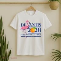 Desantis 2028 Make America Florida Ron Desantis 48 Flamingo T-Shirt thumb 2