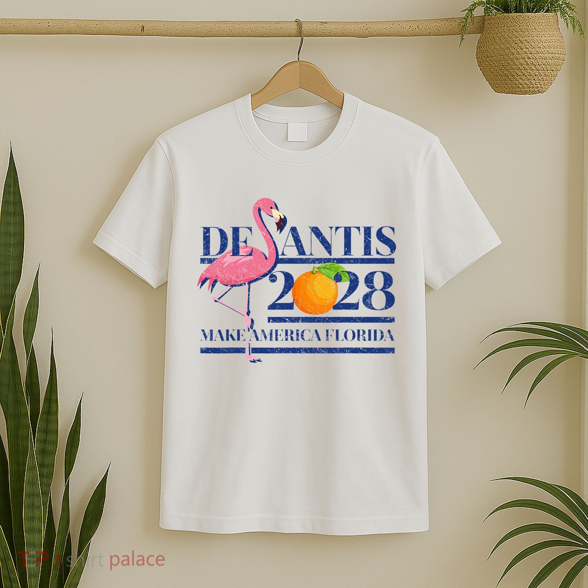Desantis 2028 Make America Florida Ron Desantis 48 Flamingo T-Shirt