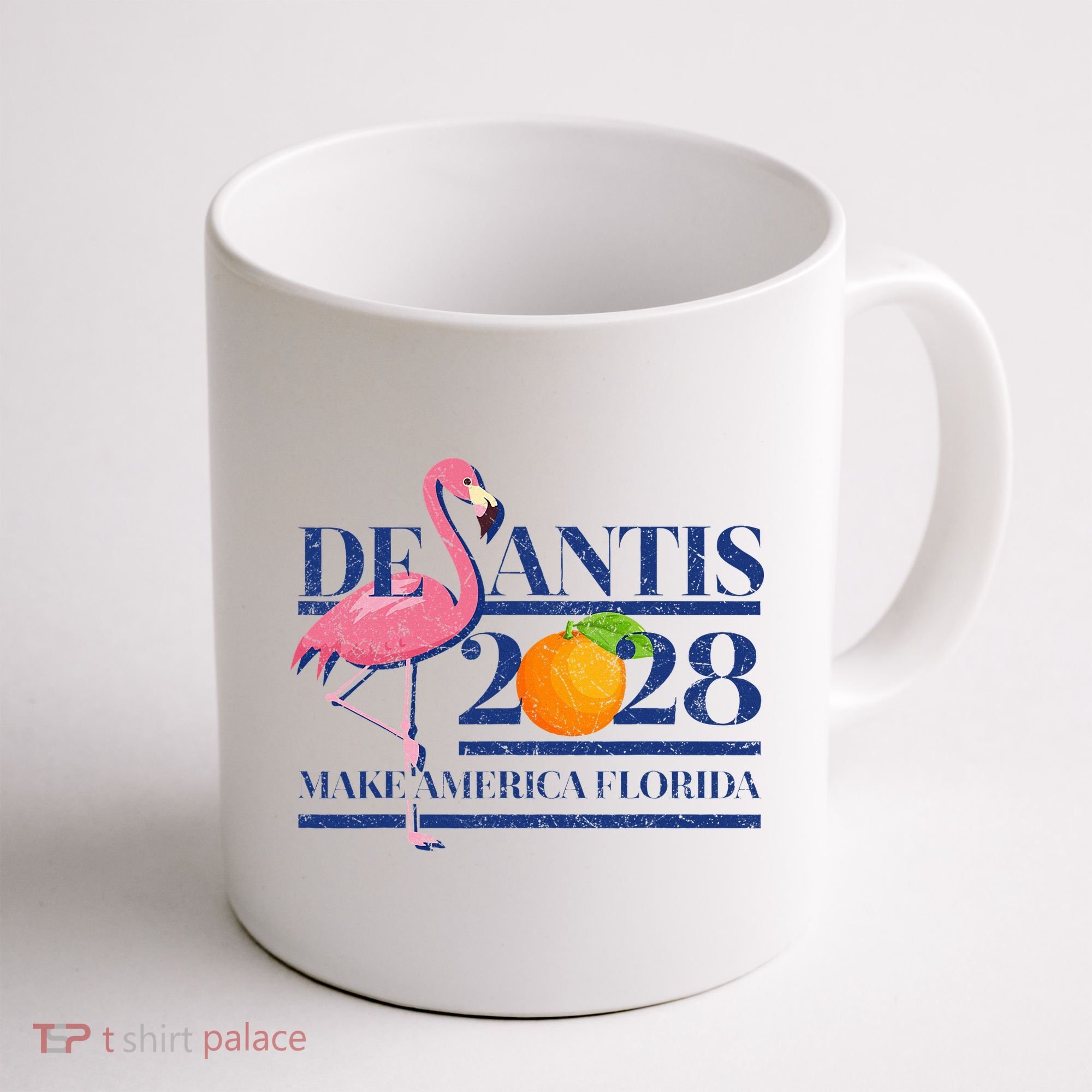 Desantis 2028 Make America Florida Ron Desantis 48 Flamingo Coffee Mug