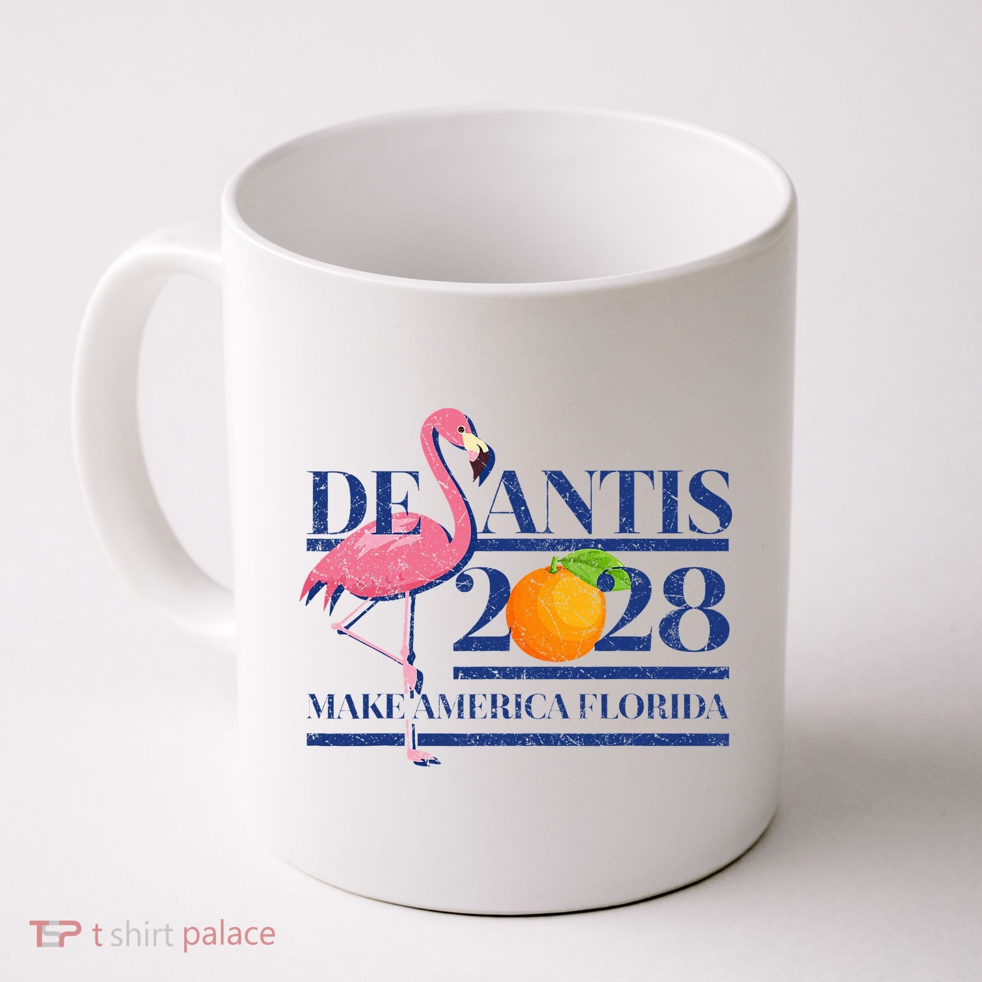 Desantis 2028 Make America Florida Ron Desantis 48 Flamingo Coffee Mug