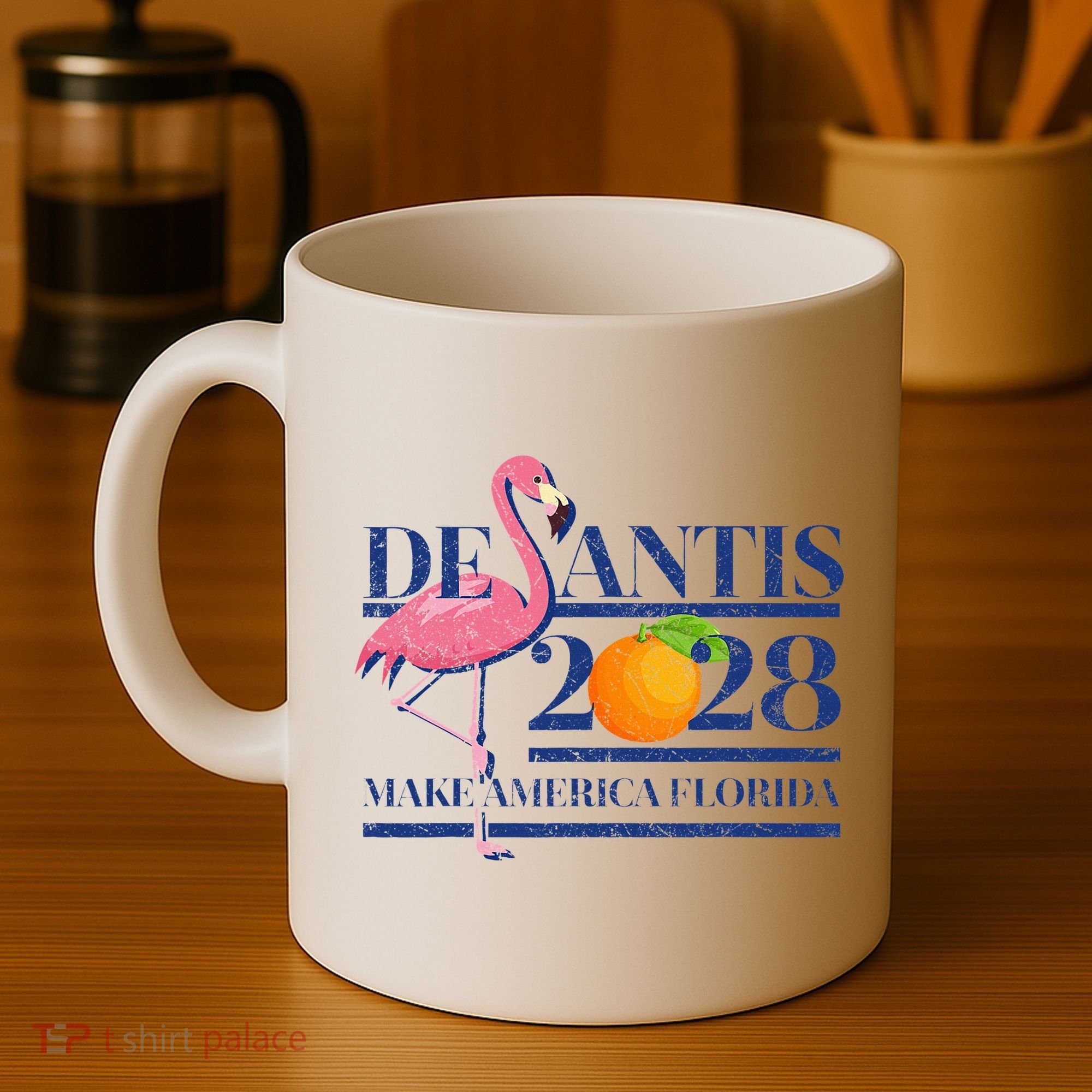 Desantis 2028 Make America Florida Ron Desantis 48 Flamingo Coffee Mug