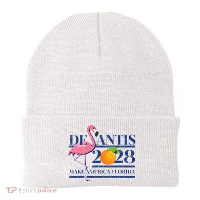 Desantis 2028 Make America Florida Ron Desantis 48 Flamingo Beanie