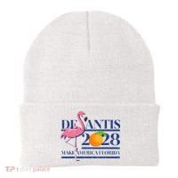 Desantis 2028 Make America Florida Ron Desantis 48 Flamingo Beanie thumb 0
