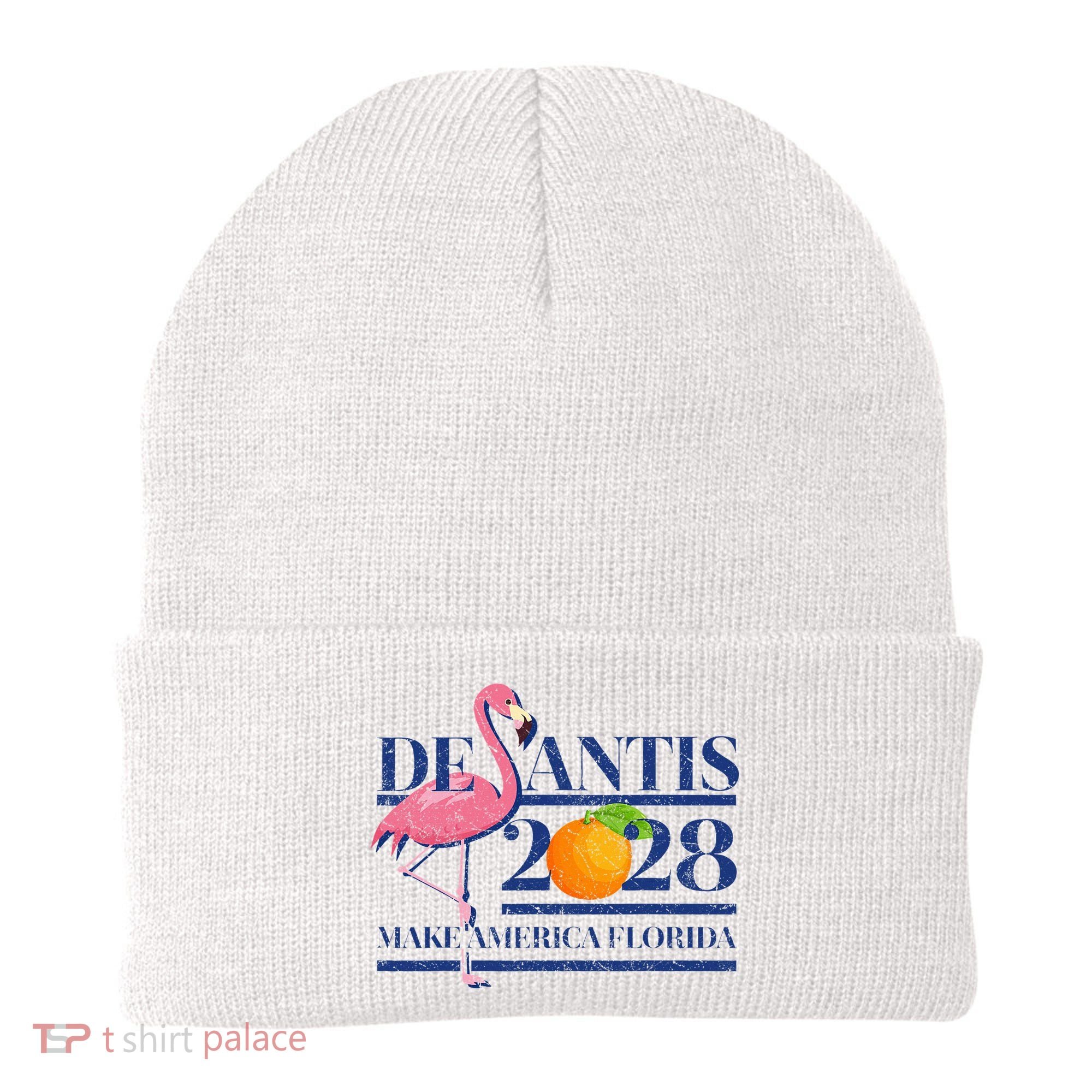 Desantis 2028 Make America Florida Ron Desantis 48 Flamingo Beanie