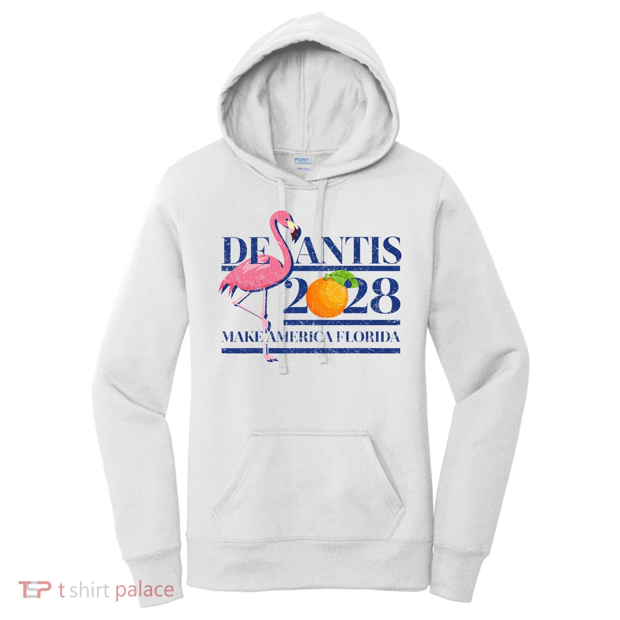 Desantis 2028 Make America Florida Ron Desantis 48 Flamingo Women's Hoodie