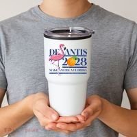 Desantis 2028 Make America Florida Ron Desantis 48 Flamingo Tumbler thumb 2