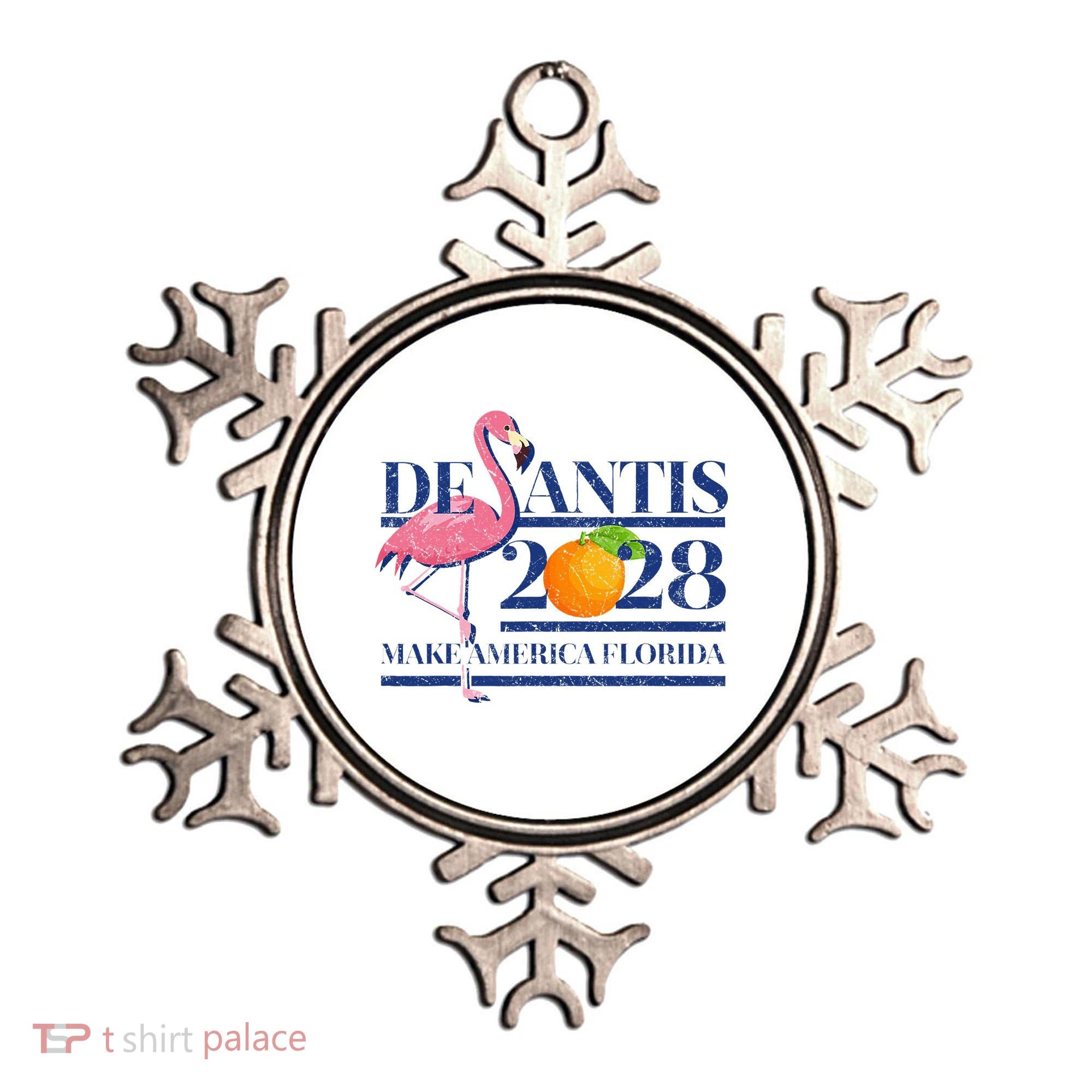 Desantis 2028 Make America Florida Ron Desantis 48 Flamingo Ornament