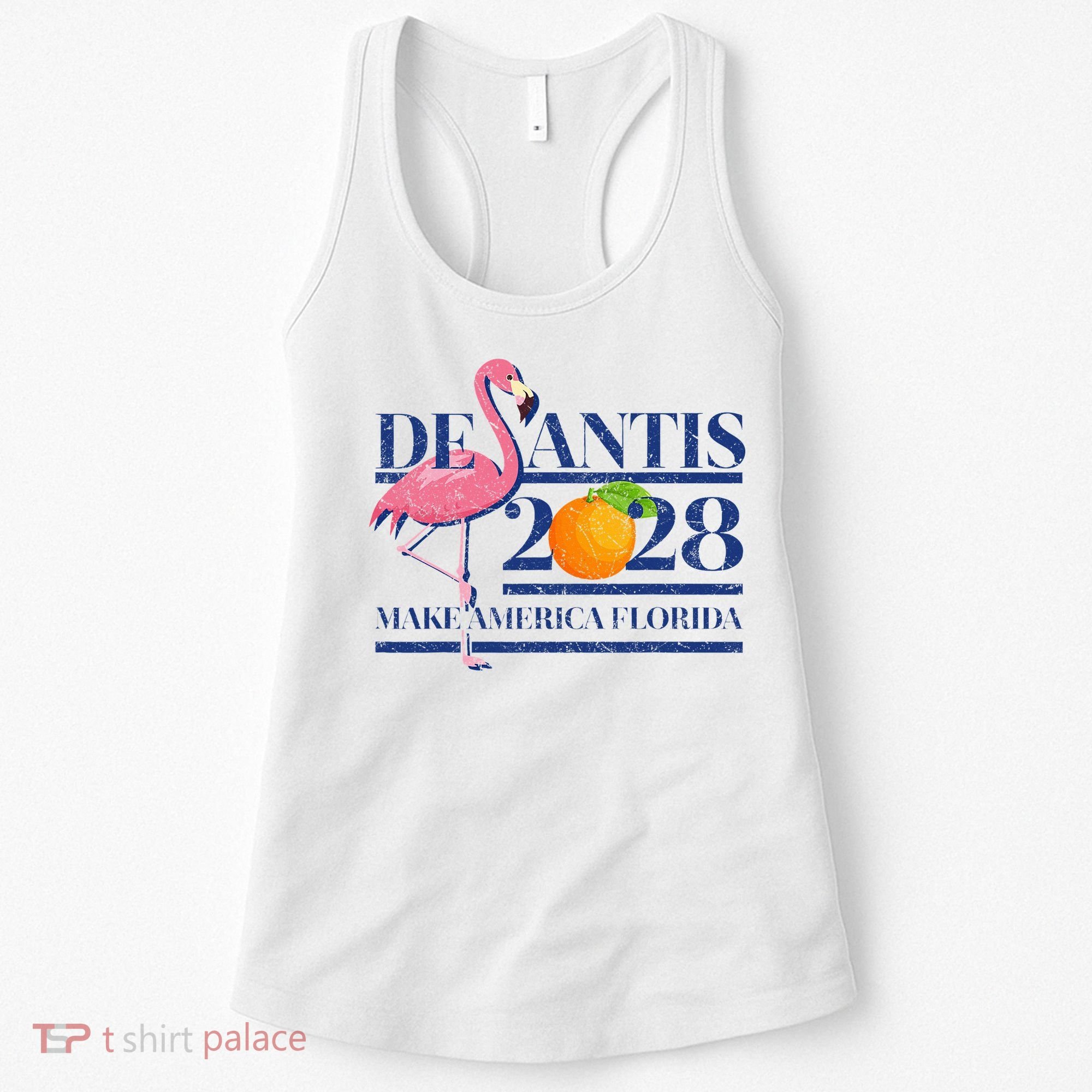 Desantis 2028 Make America Florida Ron Desantis 48 Flamingo Women's Tank Top