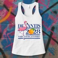 Desantis 2028 Make America Florida Ron Desantis 48 Flamingo Women's Tank Top thumb 3