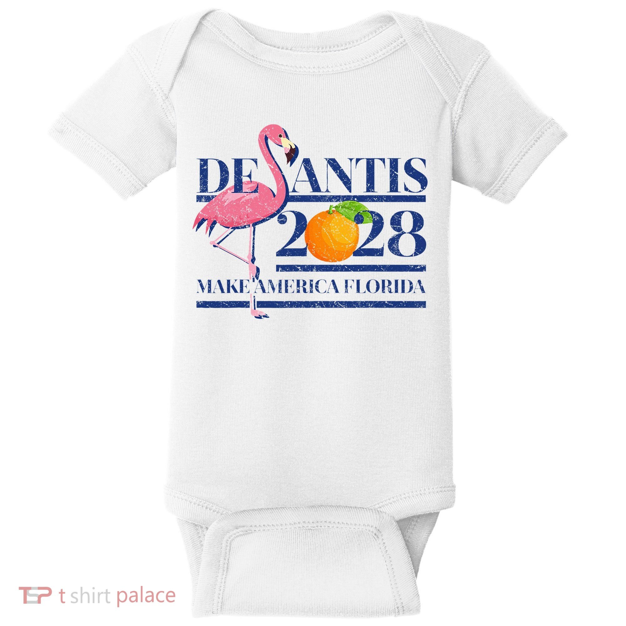 Desantis 2028 Make America Florida Ron Desantis 48 Flamingo Baby Bodysuit