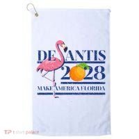 Desantis 2028 Make America Florida Ron Desantis 48 Flamingo Golf Towel thumb 0