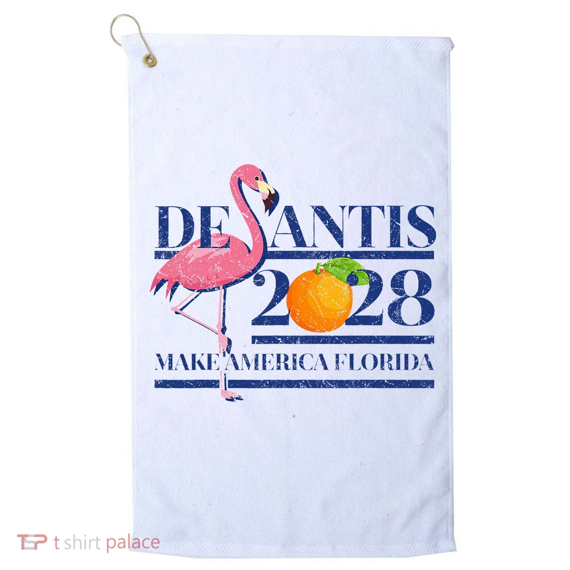 Desantis 2028 Make America Florida Ron Desantis 48 Flamingo Golf Towel