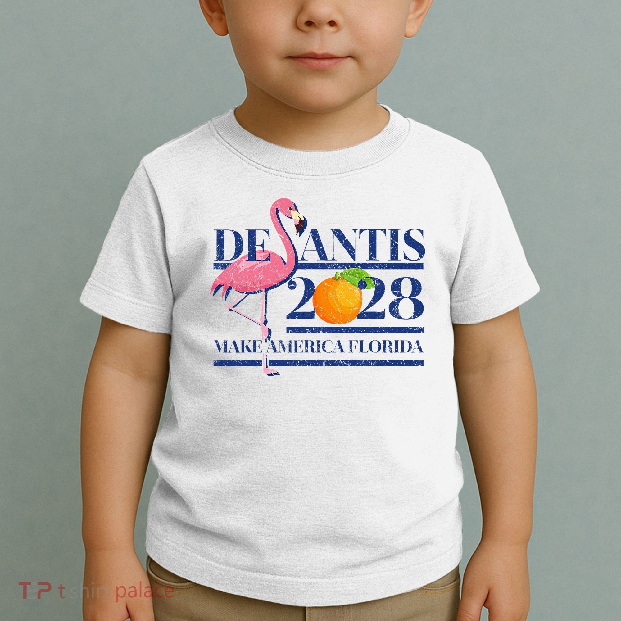 Desantis 2028 Make America Florida Ron Desantis 48 Flamingo Toddler T-Shirt