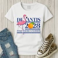 Desantis 2028 Make America Florida Ron Desantis 48 Flamingo Women's T-Shirt thumb 3
