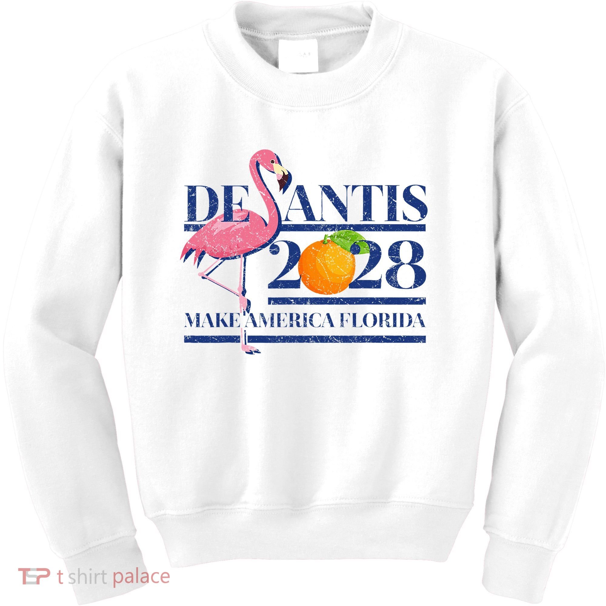 Desantis 2028 Make America Florida Ron Desantis 48 Flamingo Kids Sweatshirt
