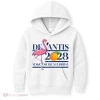 Desantis 2028 Make America Florida Ron Desantis 48 Flamingo Kids Hoodie thumb 0