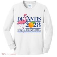 Desantis 2028 Make America Florida Ron Desantis 48 Flamingo Kids Long Sleeve Shirt thumb 0