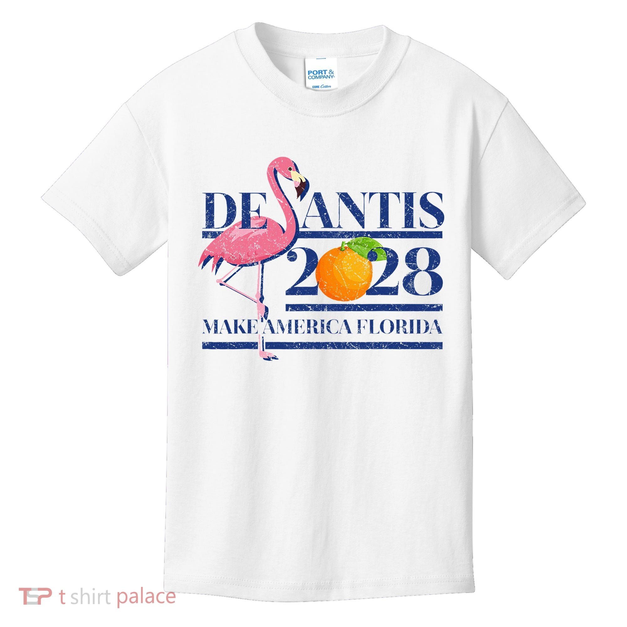 Desantis 2028 Make America Florida Ron Desantis 48 Flamingo Kids T-Shirt