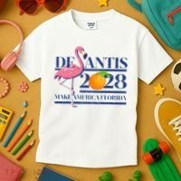 Desantis 2028 Make America Florida Ron Desantis 48 Flamingo Kids T-Shirt thumb 3
