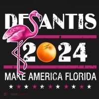 Desantis 2024 Make America Florida Flamingo Ornament thumb 1