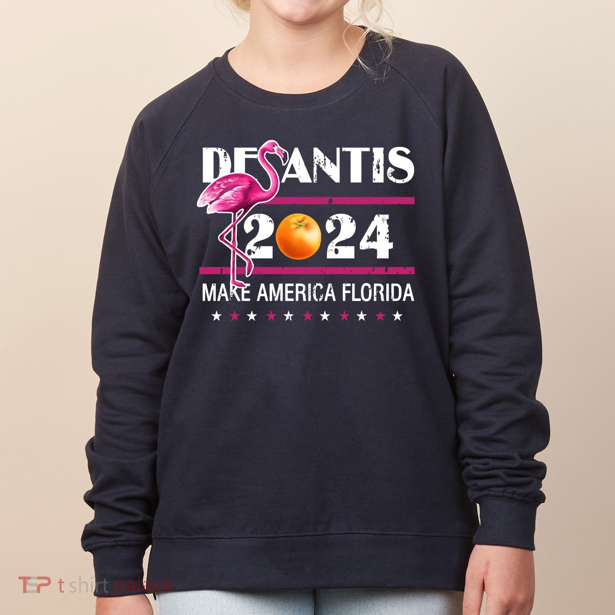Desantis 2024 Make America Florida Flamingo Women's Sweatshirt