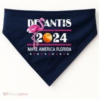 Desantis 2024 Make America Florida Flamingo USA-Made Doggie Bandana thumb 0