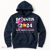 Desantis 2024 Make America Florida Flamingo Hoodie thumb 0