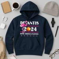 Desantis 2024 Make America Florida Flamingo Hoodie thumb 3