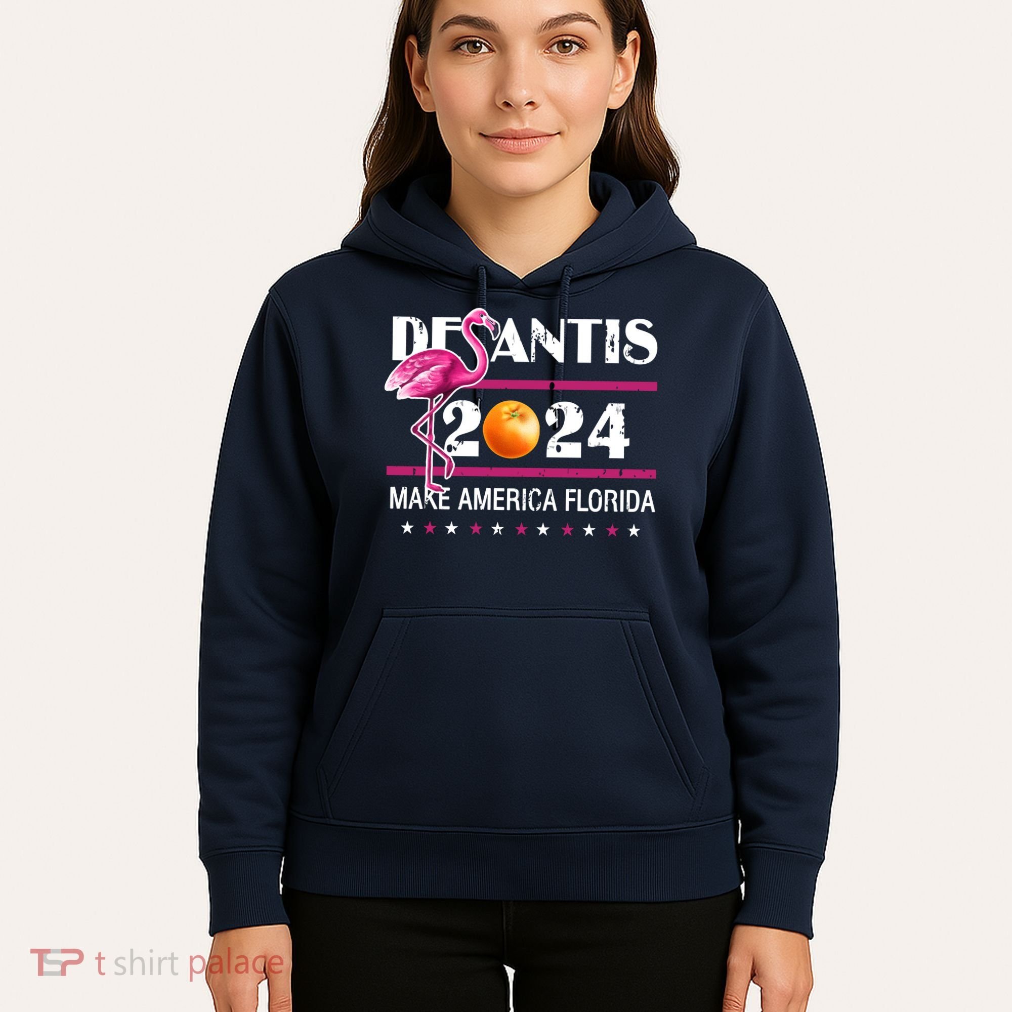 Desantis 2024 Make America Florida Flamingo Hoodie