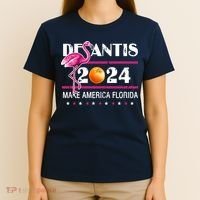 Desantis 2024 Make America Florida Flamingo T-Shirt thumb 4