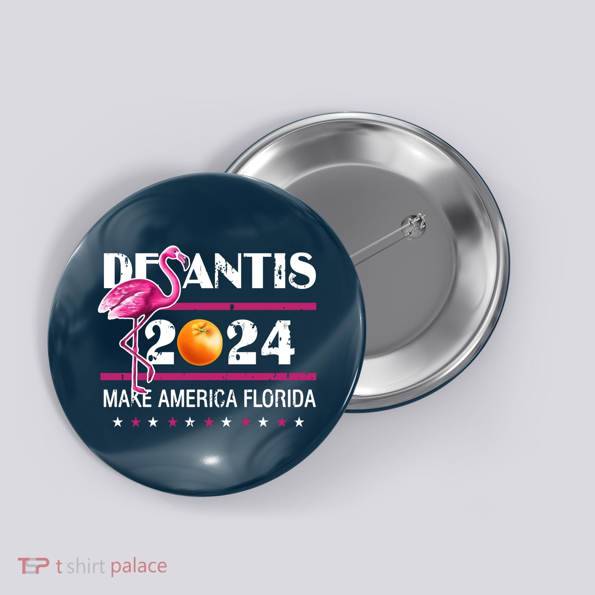 Desantis 2024 Make America Florida Flamingo Button