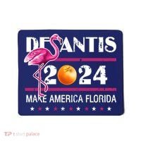 Desantis 2024 Make America Florida Flamingo Mousepad thumb 0