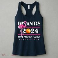Desantis 2024 Make America Florida Flamingo Women's Tank Top thumb 3