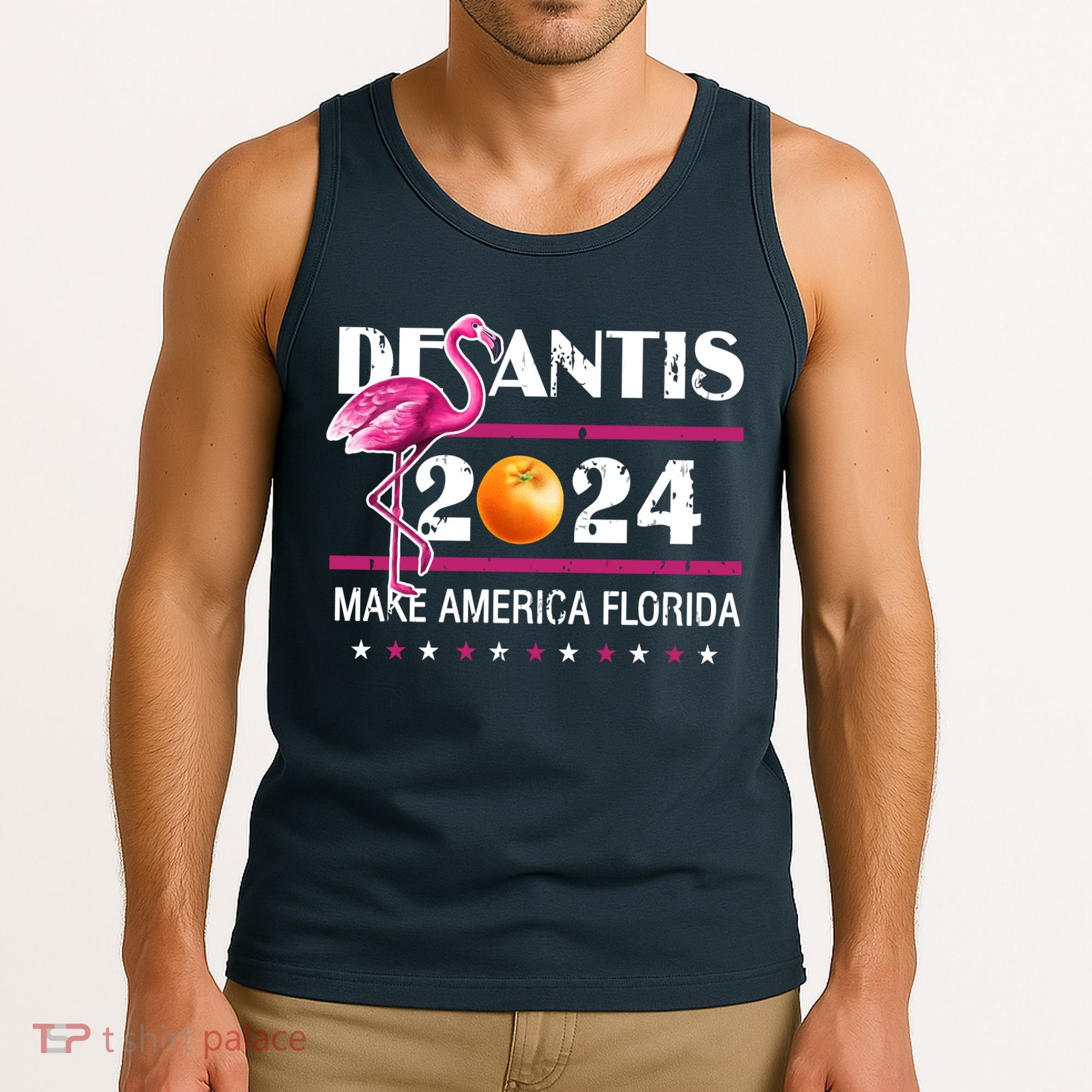 Desantis 2024 Make America Florida Flamingo Tank Top