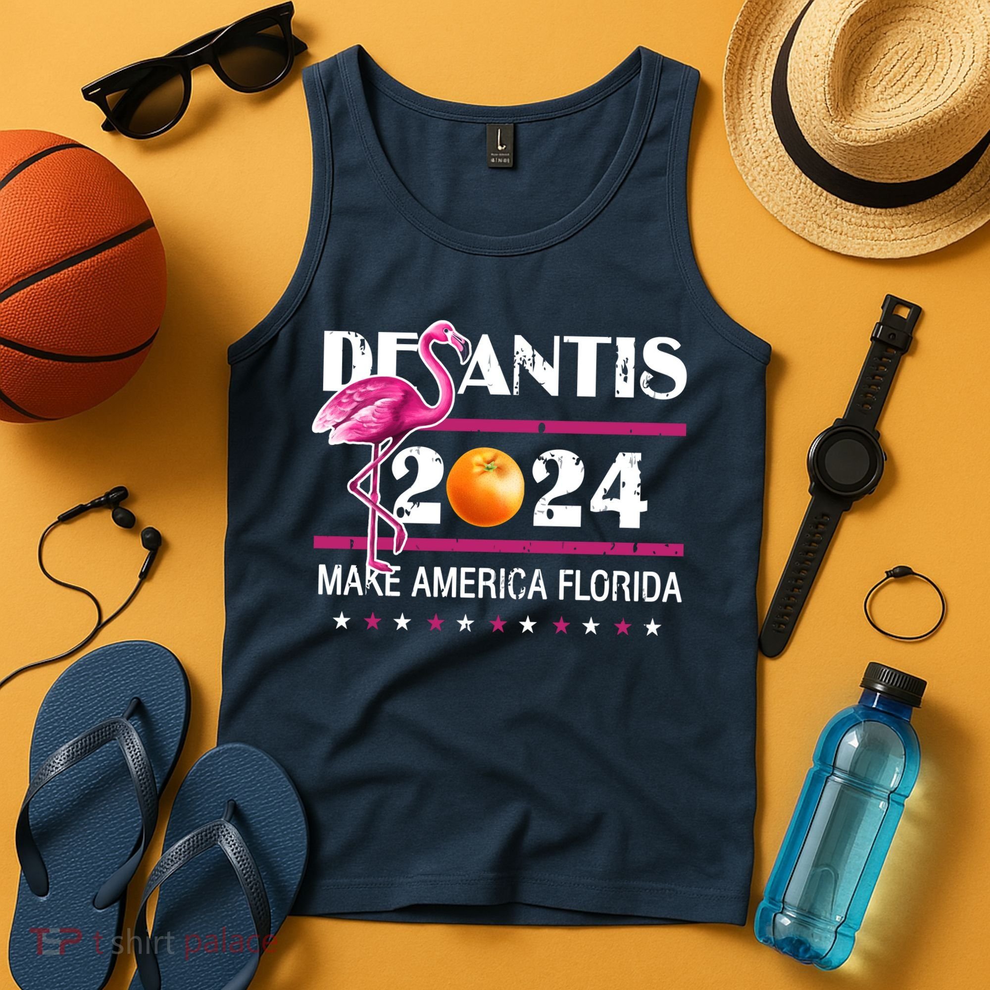 Desantis 2024 Make America Florida Flamingo Tank Top