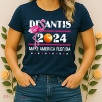 Desantis 2024 Make America Florida Flamingo Women's T-Shirt thumb 2