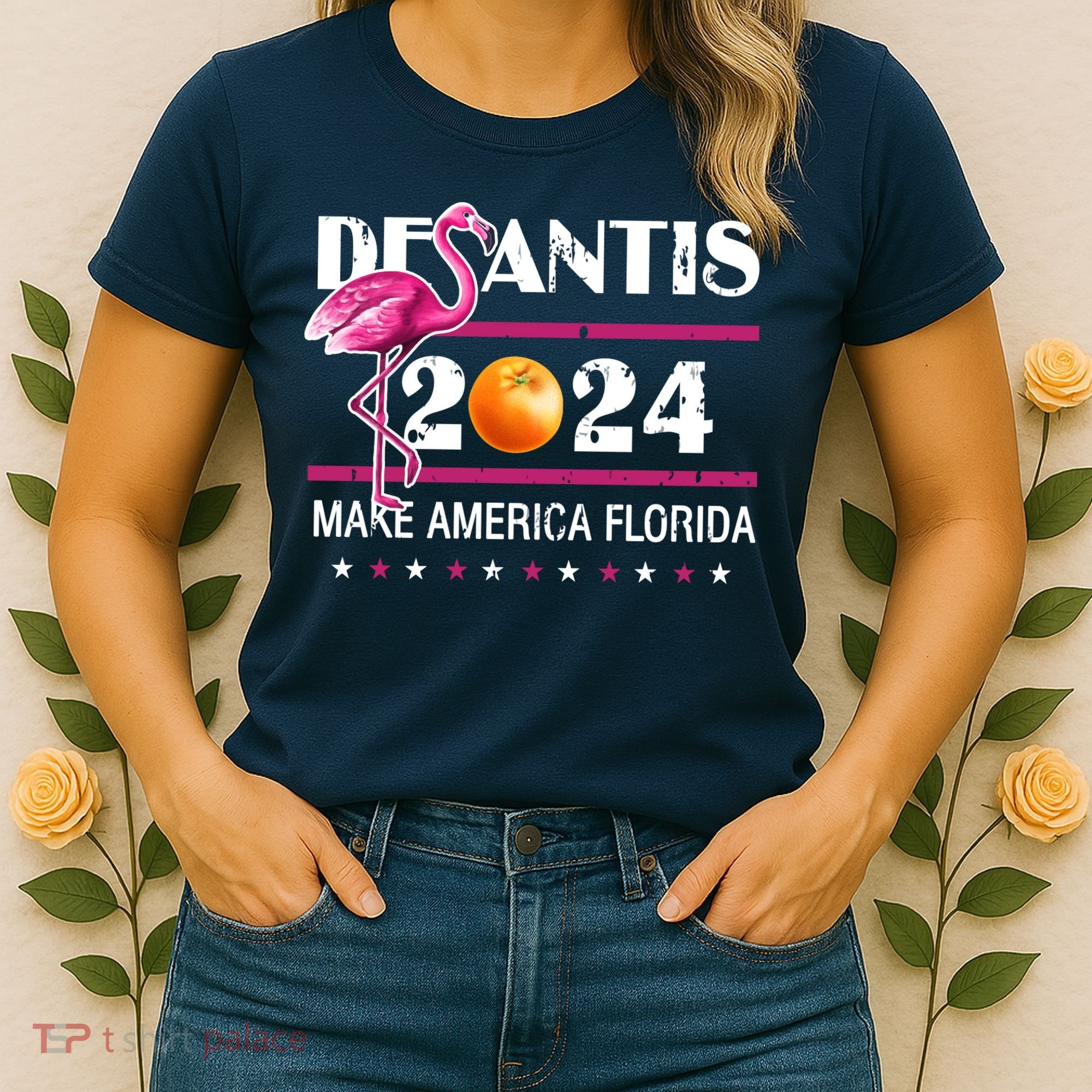 Desantis 2024 Make America Florida Flamingo Women's T-Shirt