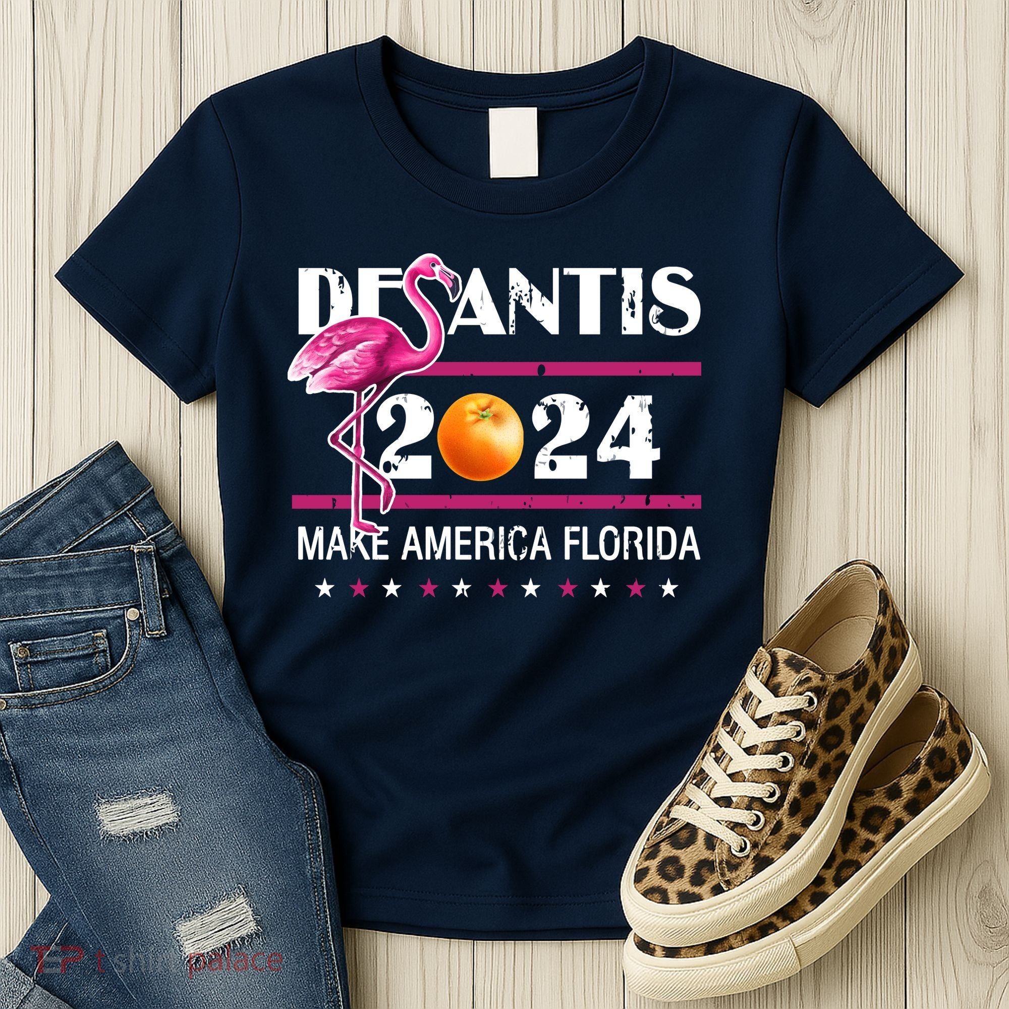 Desantis 2024 Make America Florida Flamingo Women's T-Shirt