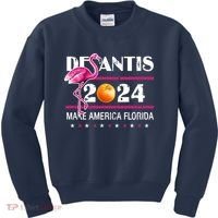 Desantis 2024 Make America Florida Flamingo Kids Sweatshirt thumb 0