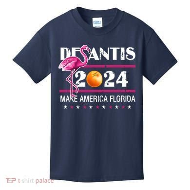 Desantis 2024 Make America Florida Flamingo Kids T-Shirt