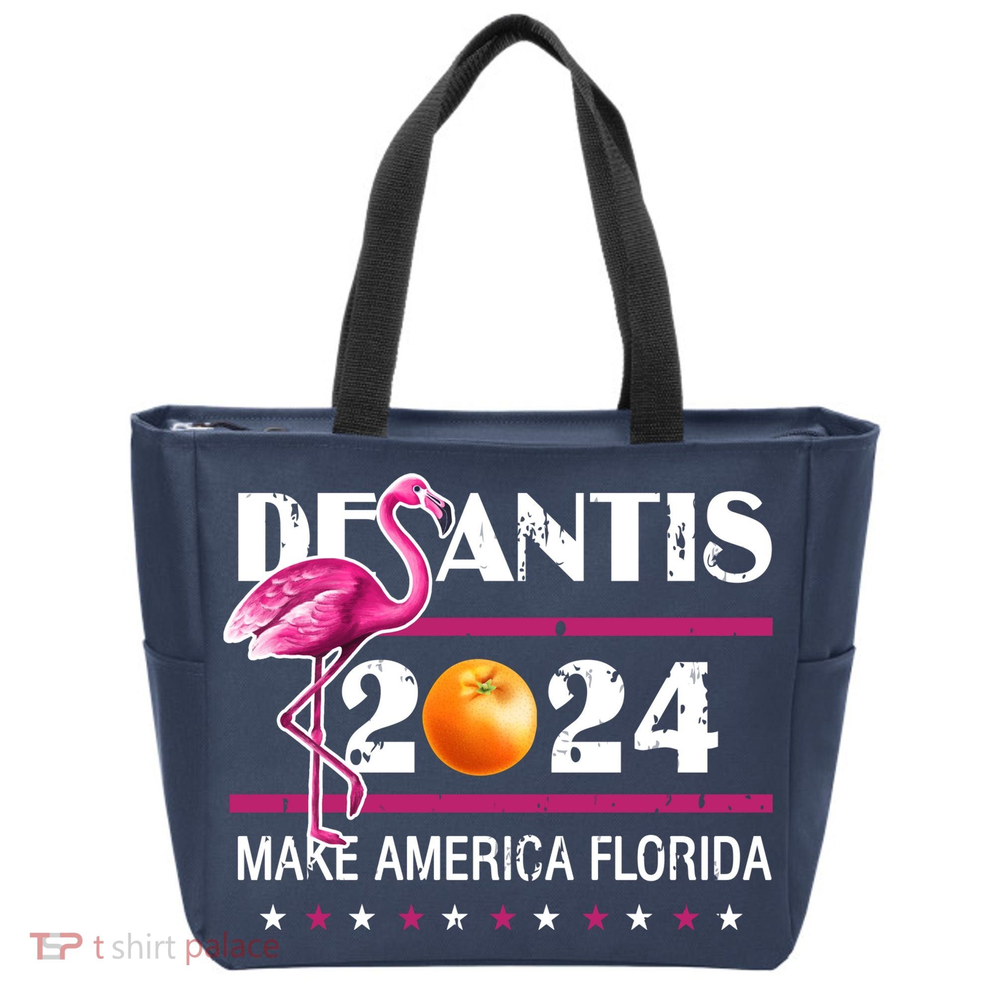 Desantis 2024 Make America Florida Flamingo Tote Bag