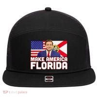 DeSantis 2024 Make America Florida DeSantis 2024 7 Panel Mesh Trucker Snapback Hat thumb 0