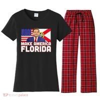 DeSantis 2024 Make America Florida DeSantis 2024 Women's Flannel Pajama Set thumb 0